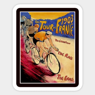 Tour De France Vintage 1903 Bicycle Racing Print Sticker